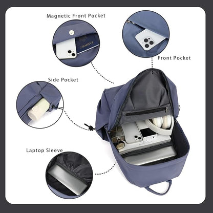 YGR Laptop Backpack for Women and Men, Waterproof Lightweight Travel Daily Rucksack Casual 15.6 inches Computer Bags for College, Blue