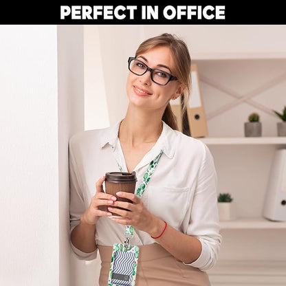 Cute ID Badge Holder with Lanyard Retractable Badge Reel Clip Funny Lanyards for ID Badges Name Tags Retractable Keychain for Office Teacher Doctor Student Women Men Nurse Accessories for Work