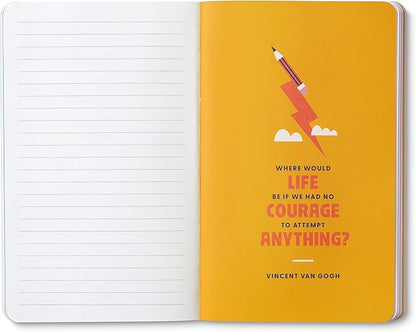 Compendium Softcover Journal – Remember, Ideas Become Things. – A Write Now Journal with 128 Lined Pages, 5″W x 8″H