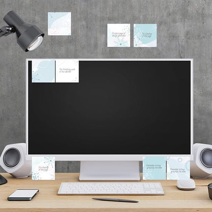 9 Pieces Christmas Winter Snowflake Sticky Notes Winter Snowflake Style Design Self-Adhesive Note Pads Sticky Memo Notes for School Office Home Supplies Students Teachers Presents