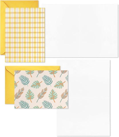Hallmark Blank Cards Assortment, 24 Cards with Envelopes (Citrus, Greenery, Gingham, Strawberries) for Easter, Mother's Day, Any Occasion