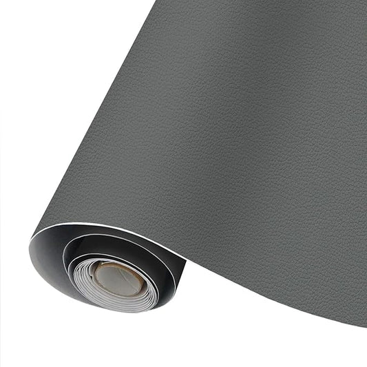 CHEIGHY Leather Repair Patch for Couches Self-Adhesive Leather Repair Tape kit for Furniture Sofa Vinyl Car Seats Couch Chairs Shoes Down Jackets (Grey, 3.9X79 inch)