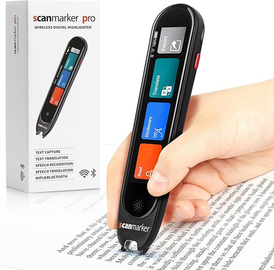 Scanmarker Pro | Reading Pen for Kids & Adults and Translation Pen | Assistive Tool & Language Translator Device for Dyslexia, Reading Support & Language Learners | Translator Pen for 100 Languages