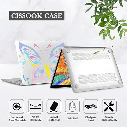 Compatible with 15.4 Inch MacBook Pro A1707/A1990, Colorful Butterfly Hard Plastic Shell Cover Case