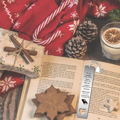 Inspirational Christian Bookmark for Women Bible Verse Bookmark,Book Lover,Bookworm, Godson, Goddaughter, Godchild, Book Accessories, Reading Gifts, Book Gifts, Birthday Christmas Gifts