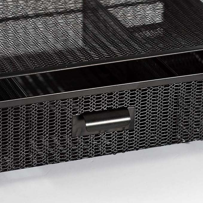 BLU MONACO Black Workspace Desk organizers and Storage and Accessories Desktop Rack with File Organizer, File sorters and Drawer
