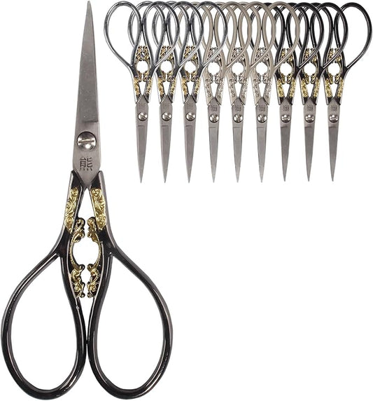 JubileeYarn Scrollwork Embroidery Craft Scissors - Assortment - 9 Scissors