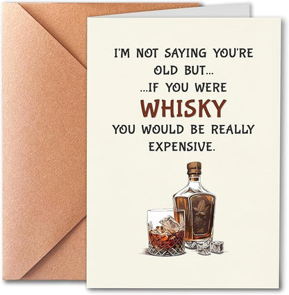 Funny Birthday Card for Old Men or Old Women, Suitable for Him And Her, Unique Birthday Gift for Dad, Mom, Husband, Wife, Grandpa, Grandma, Brother, Sister, Friends And Family.