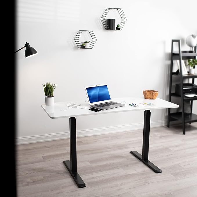 VIVO Dry Erase 60 x 24 inch Universal Solid One-Piece Table Top for Standard and Sit to Stand Height Adjustable Home and Office Desk Frames, Whiteboard Table Top, DESK-TOP6WE