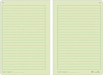 Rite in the Rain Weatherproof Stapled Notebook, 4 5/8" x 7", Green Cover, Universal Pattern, 3 Pack (No. 971FX)