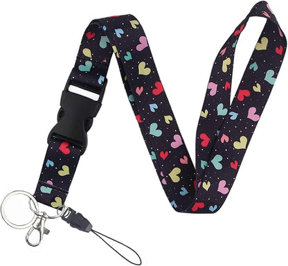 Yiflin Cute Neck Lanyard for Keys, Keychain, Wallet, ID Card Holder, with Quick Release Buckle