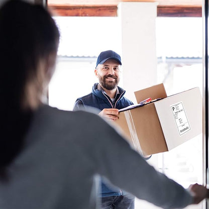 4 Rolls 4" x 6" Direct Thermal Shipping Label Compatible for Zebra 2844 ZP-450 ZP-500 ZP-505 Printers, Permanent Adhesive, Perforated Postage Label Paper - 450 Labels/Roll, 1" Core