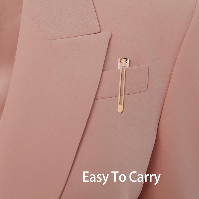 Cambond Ballpoint Pens White Pen - Fancy Pens Black Ink 1.0 mm Medium Point Retractable Metal Pen Smooth Writing for Men Women Police Uniform Office Business, 3 Pens with 6 Refills (White)