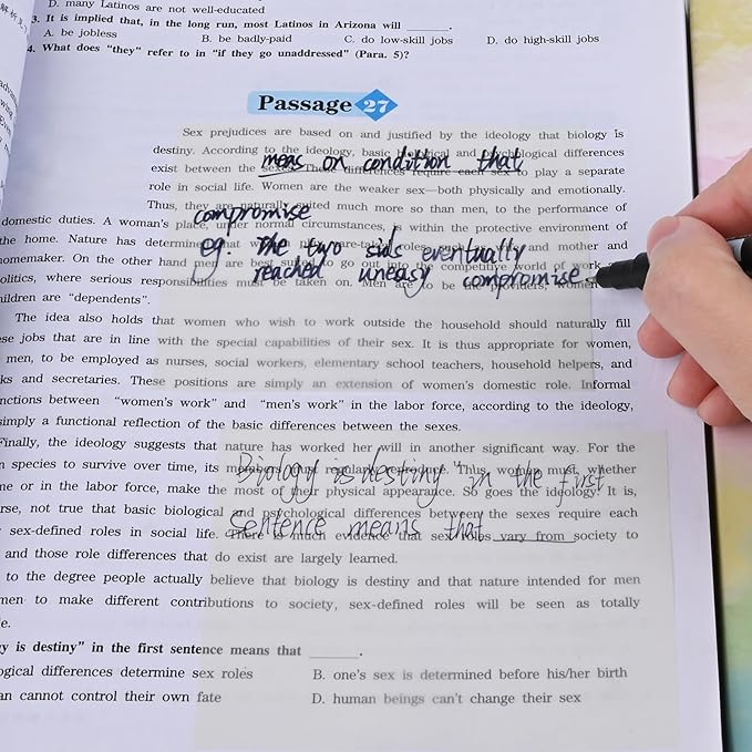 BAYTORY 900 Sheets Transparent Sticky Notes, Clear Waterproof 3 x 3 inch See Through Memo Pad, Self-Adhesive Translucent Writable Index Tabs for Annotating Books, Stationary Supplies