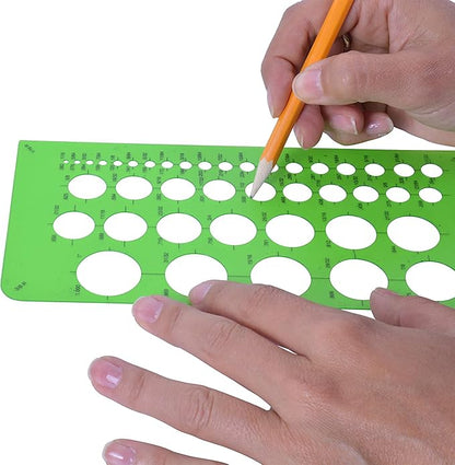 Westcott T-800 Small Circles Template, Plastic Geometric Shapes Template Tool for Drawing and Drafting