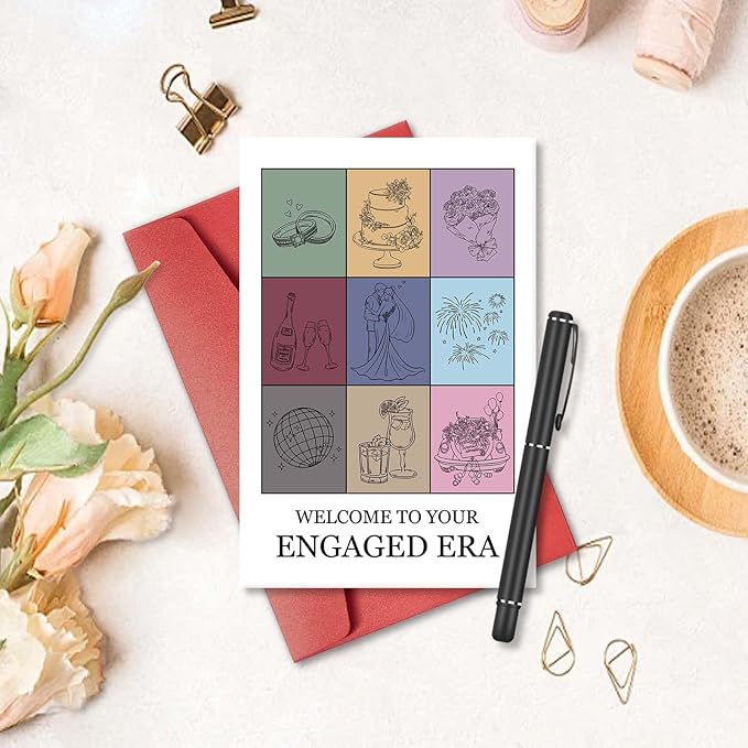 Funny Engaged Era Card for Friends, Engagement Gift for Newly Engaged Couples, Wedding Card for Bride to be, Engagement Congratulations Card for Engagement Party, Welcome to your Engaged Era