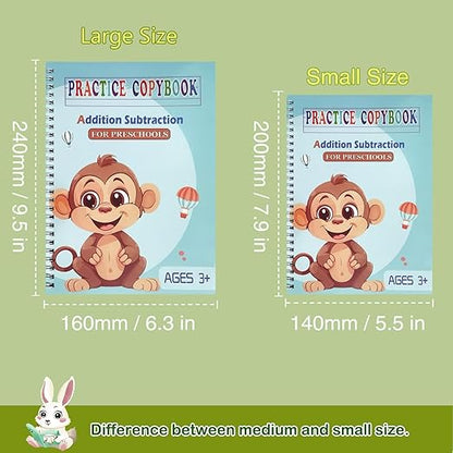 Reusable Grooved Handwriting Workbooks,Magic Copybook,Magic Writing Practice Copy Books, to Help Children Improve Their Handwriting Ink Practice Age 3-8 Calligraphy for Kids(5-Book Gift Set)