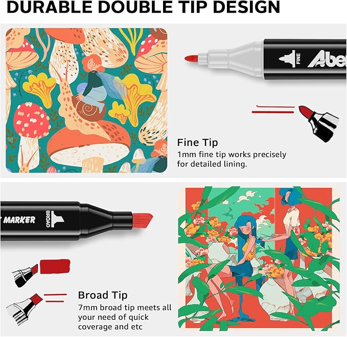 262 Colors Alcohol Markers Set, Dual Tips Blender Art Markers for Drawing, Permanent Sketch Markers for Kids adult coloring, Alcohol Based Markers, Adults Coloring and Artist Illustration.