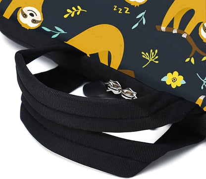 11.6" 12.2 inches Laptop Sleeve Chromebook Case Ultrabook Case Notebook Sleeve Tablet Case Neoprene Handle Sleeve for Men Women, Two Pockets Fit Apple MacBook Air Samsung Acer HP DELL(Sloth)