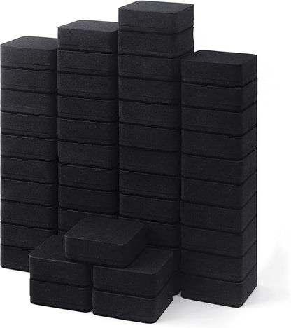 Dry Erase Erasers, IHPUKIDI 48 Pack Magnetic Whiteboard Dry Eraser Chalkboard Cleansers for Classroom, Home and Office (Black 2 x 2 Inch）