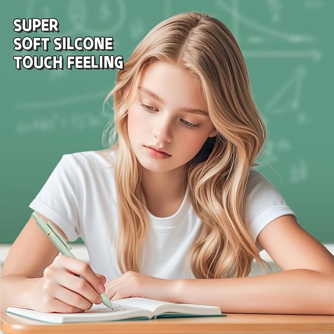 UIXJODO 6 Pcs Gel Pens 0.5mm Quick Dry Black Ink Pens Fine Point Smooth Writing Pens, Cute Office and School Supplies Gifts for Women Teacher Students (6 Pcs Morandi Gold)