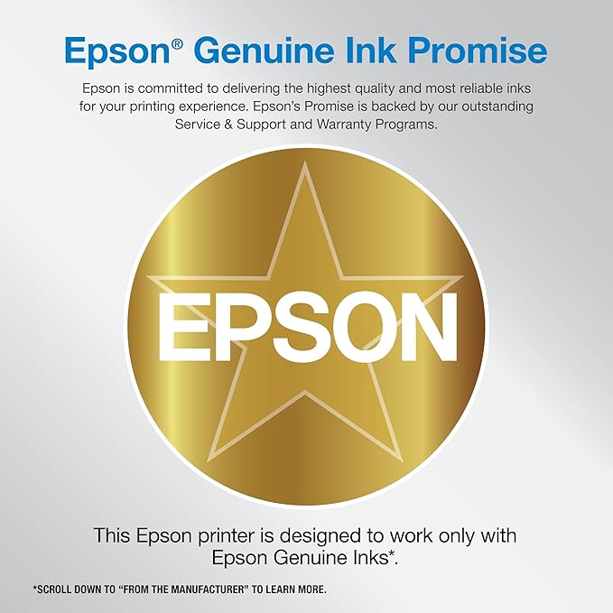 Epson Workforce WF-2960 Wireless All-in-One Printer with Scan, Copy, Fax, Auto Document Feeder, Automatic 2-Sided Printing, 2.4" Touchscreen Display, 150-Sheet Paper Tray and Ethernet,Black