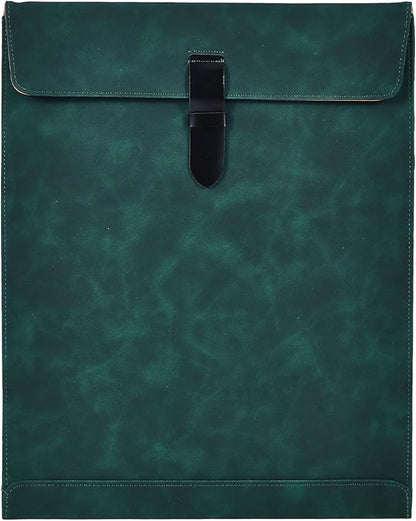 Green Leather File Folder Letter Size, File Organizer, Important Document Folder, Document Organizer, Laptop Sleeve Notebook Case, Leather Folder Paper Storage, A4 Envelopes Filing Folder