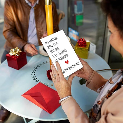 Funny Birthday Card for Older Brother Sister, Cheeky Birthday Card for Him Her, I’ll Always Be Younger Card