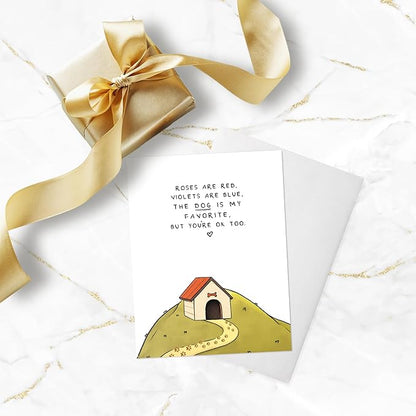 ALY LOU Dog Anniversary Card for Her Him/Husband Boyfriend/Girlfriend Wife/Sarcastic Birthday Greeting Card (The Dog Is My Favorite ...)