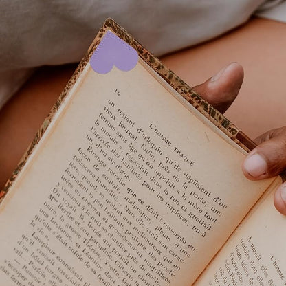 6 Pcs Leather Heart Bookmarks Cute Corner Bookmarks Book Accessories Reading Gifts