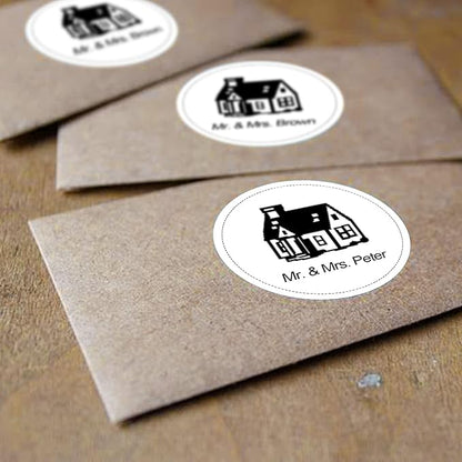 2" White Circle Direct Thermal Labels, Self-Adhesive Round Direct Thermal Stickers, Multi-Purpose Roll Sticker Labels for DIY Logo Brand Design, QR Code, Name Tag(1 Roll, 750 Labels)