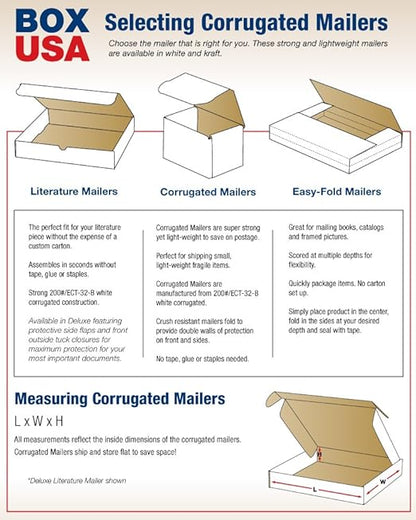 BOX USA BML13133 13"L x 13"W x 3"H, White (Pack of 50)