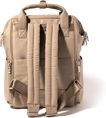 Baggallini Chelsea Laptop Backpack, Taupe Twill