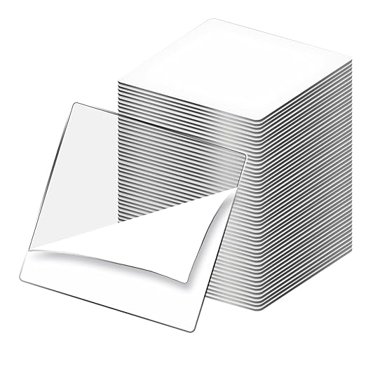 Art3d 96 Pieces 1.2 x 1.2in. Square Nano Double-Sided Transparent Tape Sticker, Removable Heavy Duty Clear Mounting Tape for Wall Hanging