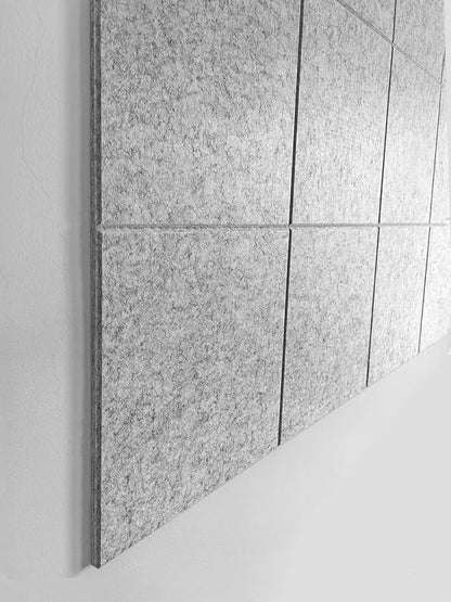 Large Cork Board Alternative - 12 Pack Felt Wall Tiles with Safe Removable Adhesive Tabs, Cork Boards for Walls Cork Board for Office Pin Board Tack Board Cork Board 48 x 36 - Silver Gray