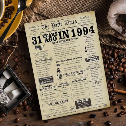 Funny 31st Birthday Card Gifts for Women Men,Large 31 Year Old Birthday Decorations Gifts for Her Him,Happy 31st Anniversary Wedding Gifts Card for Husband Wife