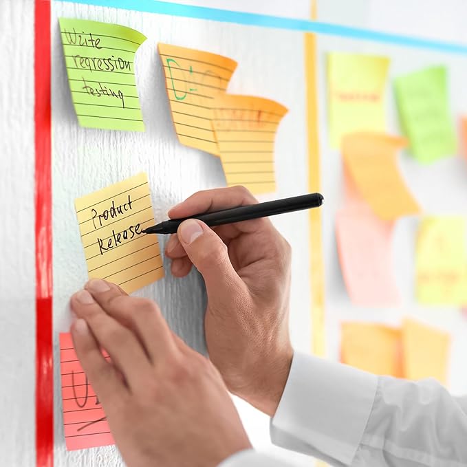 64 Pack 3840 Sheets Pop Up Sticky Notes Lined 3x3 inch Self-Stick Notes Pads Post Lined Sticky Note Pads Accordion Pop Up Notes Refill for Dispenser Home Office School, 80 Sheets/pad (Bright Color)