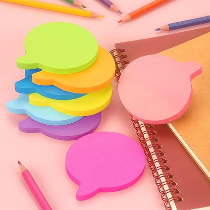 SIMONA Bubble Shape Sticky Notes 8 Color Bright Colorful Sticky Pad 75 Sheets/Pad Self-Sticky Note Pads