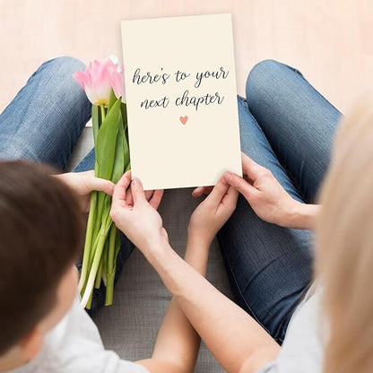 Funny New Chapter Card for Men Women - Congratulation, Leaving, Retirement, Goodbye Card for Friend Him Her