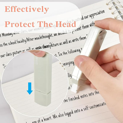 Temiary 6Pcs Mini White Out Tapes for Instant Correction, Cute Whiteout for Writing, Aesthetic Correction Tape Set Easy To Use for Students School Office Supplies (Green)