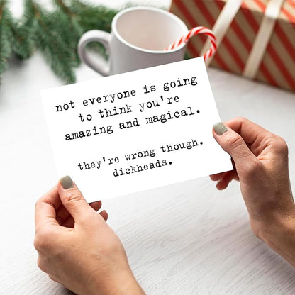 Funny Encouragement Card Gift for Women Men, Humor Support Card Gift for Him Her, Cute Sympathy Card Feel Better Gift for Friend Son daughter, Thinking of You Card For Friend