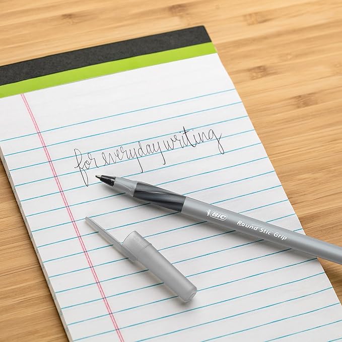 BIC Round Stic Grip Xtra Comfort Ballpoint Pen, Medium Point (1.2mm), Red, 12-Count (Pack of 2)