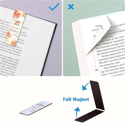 WAVEYU 10 Pieces Bible Verse Magnetic Bookmarks for Women Men, Inspirational Scripture Christian Religious Bookmarks for Church Supplies, for School Office Supplies, Style D