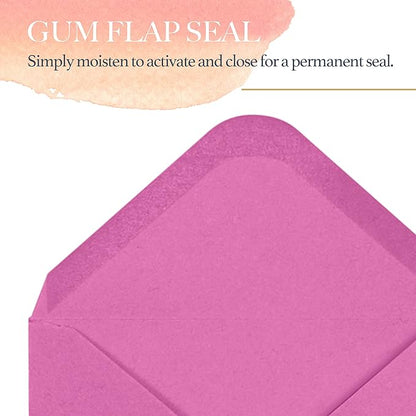 Gift Card Envelopes - 160-Count Mini Envelopes, Paper Business Card Envelopes, Bulk Tiny Envelope Pockets, 16 Colors, 4 x 2.7 Inches