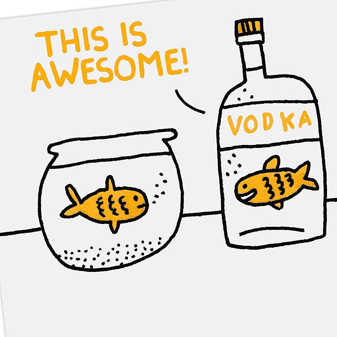 Hallmark Shoebox Pack of 2 Funny Birthday Cards (Toast and Goldfish)