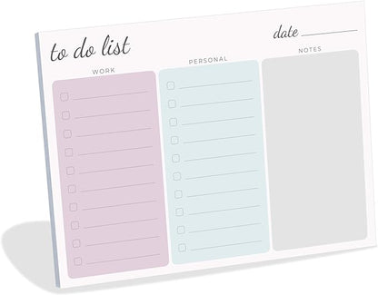 Large Work Home to Do List Sticky Notes, 8x6 inches by DAILY RITMO (Pastel)