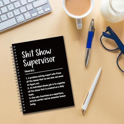 YAZMEEN Supervisor Blank Spiral Notebook（160 Pages） Sxxt Show Supervisor Definition Hardcover Notebook Supervisor Appreciation Gift Funny Gag Gift Journal for Supervisor Boss Leader Colleague Friend