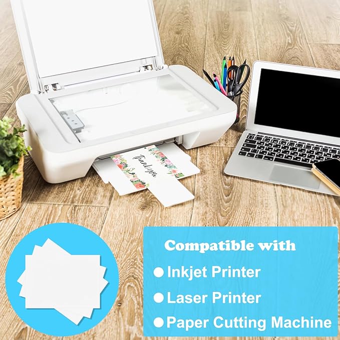 100 Pack Blank Index Cards 4x6 inches, 250 GSM/92 lb Thick White Cardstock Paper for DIY Greeting Cards, Unlined Note Cards Flash Cards Blank Cards for Postcards, Photo Cards, Recipe Cards