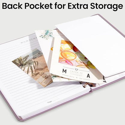 Lined Spiral Journal Notebook, A5 College Ruled Notebook for Journaling, Note-Taking, and Daily Planning, Durable Hardcover with an Elegant Design, Purple