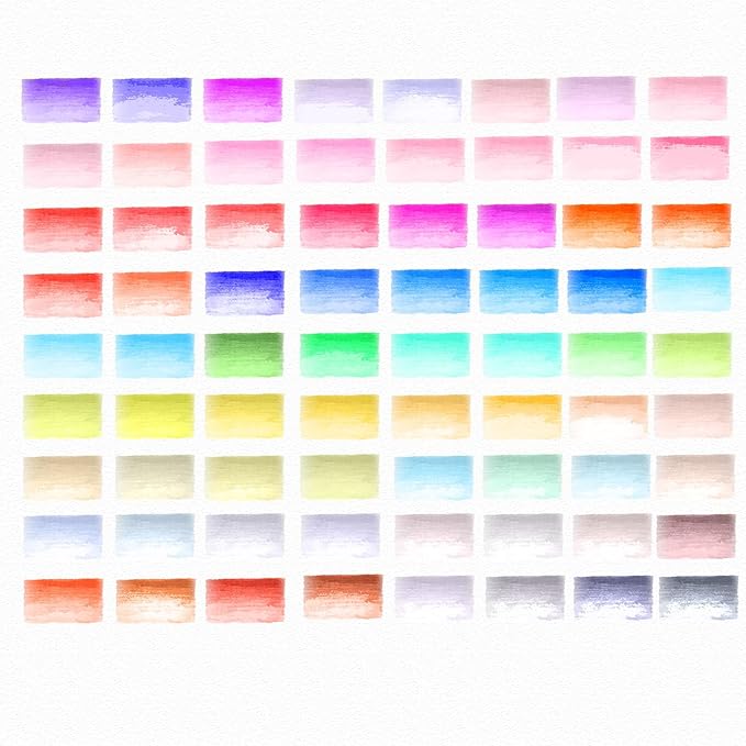 Watercolor Pens Set, 72-Color Dual Tip Paint Markers, Water-Based Coloring Markers with 1 Aquapen, 3 Colorless Blenders, 2 Black Markers, and 12-Page Pad, Art Supplies for Artists and Beginners